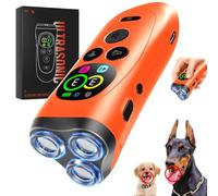 Dispositivo disuasorio de ladridos de perro, dispositivo ultrasónico anti ladridos con pantalla LCD a color, 7 modos de alcance de hasta 35 pies, corrige el mal comportamiento en interiores y
