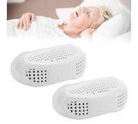 Dispositivo eléctrico antirronquidos, máquina de purificación de nariz de silicona ABS suave con enchufe USB, juego de solución de dispositivo para dormir con tapón de ronquido, 2 piezas (blanco)