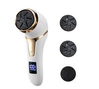 Dispositivo eléctrico de eliminación de callos de pie con 3 cabezales de aspiración reemplazables y pantalla LCD, kit de pedicura recargable por USB