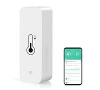Dispositivo higrotérmico digital - Comprobador Atmos compacto de 5 cm, rastreador de humedad sin cables | Vigilante estable de la humedad del calor de la precisión para el módulo adicional del