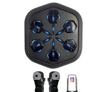 Dispositivo inteligente de entrenamiento de boxeo con inteligencia artificial con música Bluetooth y almohadillas de perforación electrónicas de velocidad ajustable para mejorar la coordinación