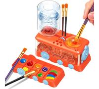 Dispositivo limpiador automático de limpieza de pinceles con sistemas de circulación de agua para un mantenimiento eficiente del pincel artístico para limpiador de pintor con bandeja de pintura