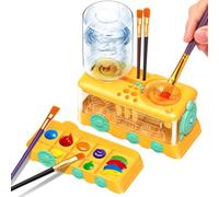 Dispositivo limpiador automático de limpieza de pinceles con sistemas de circulación de agua para un mantenimiento eficiente del pincel artístico para limpiador de pintor con bandeja de pintura