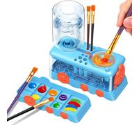 Dispositivo limpiador automático de limpieza de pinceles con sistemas de circulación de agua para un mantenimiento eficiente del pincel artístico para limpiador de pintor con bandeja de pintura