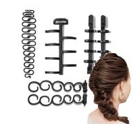 Dispositivo para trenzar el cabello, diseño de agarre cómodo, fácil de hacer trenzas, juego ideal especial, para eventos, vacaciones, práctica, sesión de peinado, accesorio apto para jóvenes, adecuado