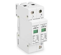Dispositivo Pararrayos de Sobrevoltaje, 220V 2P 40Ka Dispositivo de Pararrayos de bajo Voltaje de Protección contra Sobretensiones Domésticas, Protección contra Rayos para Protección de Iluminación Do