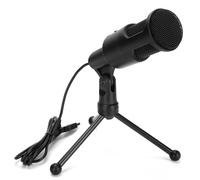Dispositivo Plug-and-play, cable de conexión premium, micrófono de condensador USB, soporte de escritorio, monitorización de latencia cero para