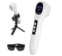 Dispositivo portátil terapia luz roja, Terapia Luz Roja para Rostro Cuerpo, dispositivo de terapia de luz roja infrarroja cercana de 650 nm y 880 nm, con luz roja una pantalla LED y gafas protectoras