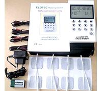 Dispositivo profesional de 4 canales TENS, dispositivo EMS de 220 V, dispositivo de corriente estimulante, 50 programas, para terapia de dolor, terapia electroterapia y desarrollo muscular