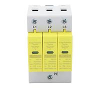 Dispositivo Protector de Sobretensión AC, 3P 10-20KA 420V, Carcasa PC Ignífuga - Respuesta Rápida, Protección contra Sobretensiones, Instalación en Riel DIN para Sistemas