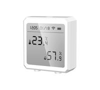 Dispositivo sensor de temperatura y humedad con Wi-Fi, sensor de temperatura y humedad para la aplicación Smart Home Graffiti (blanco con Wi-Fi): Reg
