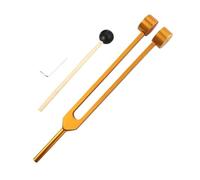Dispositivo sintonizador de instrumentos diapasón acero inoxidable con cuerpo 64 Hz para la sanación de los chakras, terapia de sonido(Gold)