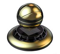 Dispositivo solar de aromaterapia para coche con rotación de 360 grados para distribución de aromas frescos (dorado)