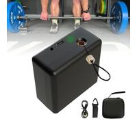 Dispositivo VBT para Halterofilia y Sentadillas - Rastreador Inteligente con App en Tiempo Real, Retroalimentación por Voz, Batería 50H, Montaje Magnético (70x70x35mm, Negro)