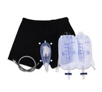 Dispositivos de incontinencia masculina a prueba de fugas, ropa interior para incontinencia, orinal portátil desmontable con bolsa de orina para hombres mayores-S