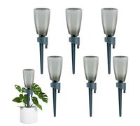Dispositivos de riego de plantas, 6 conjuntos de picos de riego autónomo con botella de 500 ml, kits automáticos de riego por goteo con válvula de control de liberación lenta, globos de riego de plan