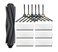 DispRA Compatible con el Accesorio for aspiradora Robot Silvercrest SSRA1, Cepillo Giratorio, Cepillo Lateral, Filtro HEPA, prefiltro, Pieza de Repuesto(Set D)