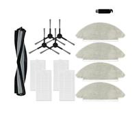 DispRA Compatible con Viomi Alpha 2 Pro / V5 Pro Robot Aspirador Cepillo Rodillo Bolsa for Polvo Trapos de Fregona Cepillo Lateral Repuestos Filtro HEPA(Set15)