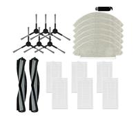 DispRA Compatible con Viomi Alpha 2 Pro / V5 Pro Robot Aspirador Cepillo Rodillo Bolsa for Polvo Trapos de Fregona Cepillo Lateral Repuestos Filtro HEPA(Set16)
