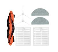 DispRA Compatible con XIMI Robot Aspirador S20/D106, repuestos de aspiradora, Cepillo Lateral de Rodillo, Filtro Hepa, paño de mopa, Trapos, Accesorios(Set 2)