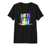 Disquete Retro de Pintura goteando Camiseta Premium
