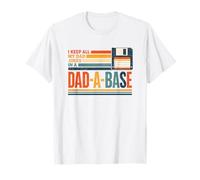 Disquete Retro Divertido con Texto en inglés I Keep Dad Jokes in A Dad-A-Base Camiseta