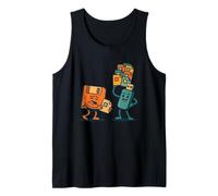 Disquete vs Unidad USB - Sarcástico 80s Broma Humor Sarcasmo Camiseta sin Mangas