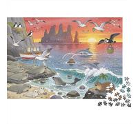 Disrupción de la Colonia de focas de la Isla de Skye Puzzle De Madera Impermeable DIY Puzzles De 1000 Piezas Regalos para Adultos Imposible Rompecabezas Juegos Desafiantes