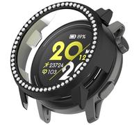 Disscool Funda compatible con reloj inteligente COROS PACE Pro, anticaídas, de policarbonato duro, de repuesto, con diamantes sintéticos, accesorios de reloj (negro)