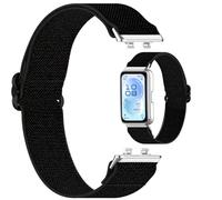 Disscool Pulseras ajustables de repuesto compatibles con Huawei Band 11/11 NFC/Pro/Pro NFC, muñeca de silicona suave con correa de liberación rápida, accesorios de reloj inteligente (elástico/negro)