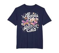 Disseny Fun. Me tenéis hasta el coño, Día de la Madre Camiseta, Hombre Tallas Grandes, Azul Marino, 5X Alto