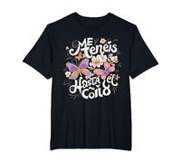 Disseny Fun. Me tenéis hasta el coño, Día de la Madre Camiseta, Hombre Tallas Grandes, Negro, 3X Alto