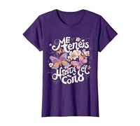 Disseny Fun. Me tenéis hasta el coño, Día de la Madre Camiseta, Mujer, Morado, XL