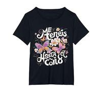 Disseny Fun. Me tenéis hasta el coño, Día de la Madre Camiseta, Mujer Tallas Grandes, Negro, 3XL Grande