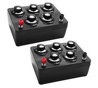 Dissot 2X Negro Caja de Resistencia Caja de Resistencia a Décadas Variable Hierro Variada Décadas 0-9999.9 Ohm 165X125X60mm para la Enseñanza Física