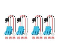 Dissot Paquete de 4 Conectores de Arnés de Cables 12 AWG Reemplazo para Batería Peg-Perego 12 V SLA en Vehículo, Montar con Fusible