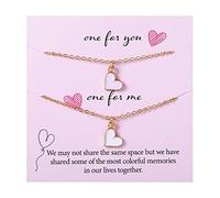Distance Matching Bracelets for Couples Best Friend Friendship Bracelet Mother Daughter Girl Him Her M (A, One Size)