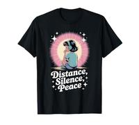 Distance Silence Peace Introvert Girl Music Lover Lonely Camiseta