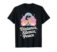 Distance Silence Peace Introvert Girl Music Lover Lonely Camiseta
