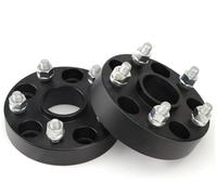 Distancia entre ejes 2 Piezas De Espaciadores Cubo Rueda Coche 25/30/35/40/50 Mm Adaptador Ensanchamiento Aluminio Espaciador Separador Para Benz Serie G(2pcs 45mm black)