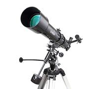 Distancia Focal: 910 mm, teleobjetivo de Gran diámetro, Ideal para Principiantes en astronomía, Refractor, portátil de Viaje con trípode, 675 aumentos.