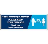 Distancia social en funcionamiento, por favor mantenga su distancia