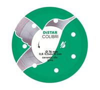 DiSTAR Disco de corte de diamante Colibri, diámetro de 76 mm x 10 mm, ultrafino de 0,8 mm para gres porcelánico y cerámica, disco de corte profesional para amoladora angular inalámbrica y pequeña