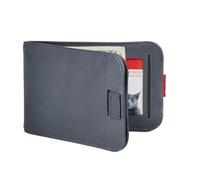 Distil Union Wally 5.0 con MagLock y ventana de identificación, cartera plegable de cuero con clip para dinero y MagLock, billetera delgada y minimalista, marino, I.d. Ventana