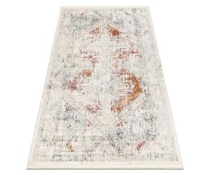 DISTIN 0100B rosa / polvo / blanca alfombra moderna - Adorno vintage flecos 80x150 cm