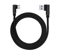 Distinct Cable de Carga Micro USB de 3m Cable de Datos Trenzado de Codo de 90 Grados para Samsung Galaxy S7 S6, LG, Nexus, Nokia, PS4 y más (Negro)