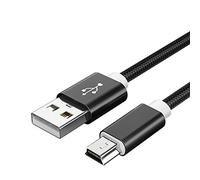 Distinct Cable Mini USB 2M USB 2.0 a Mini B Cable Cargador y Transferencia de Datos Compatible con Dash CAM, Controlador PS3, Reproductor MP3, PDA, Cámara, Escáner y Más Dispositivos Mini USB (Negro)