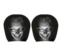 Distinct Print Scary Car Headrest Covers 2 Pieces Halloween Ghost Face