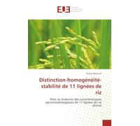Distinction-homogénéité-stabilité de 11 lignées de riz: Mise en évidence des caractéristiques agromorphologiques de 11 lignées de riz pluvial