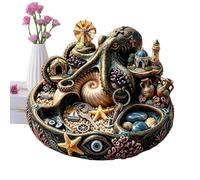 Distinctive Design: This decorative bowl showcases a 3D octopus sculpture